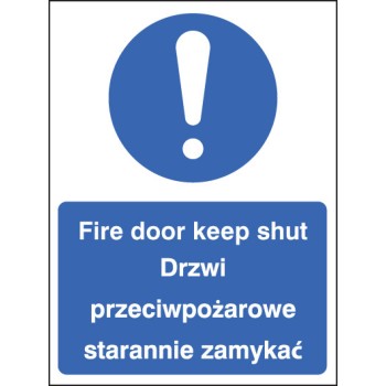 Fire Door Keep Shut (English / Polish)