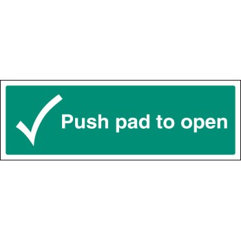 Push Pad to Open
