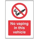 No Vaping in this Vehicle