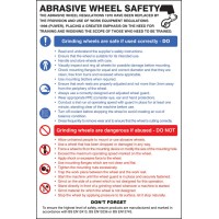 Abrasive Wheel Danger -s & Precautions - Poster
