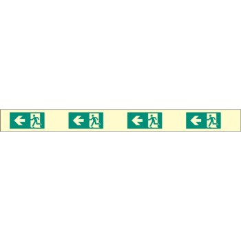 Fire Exit Marking Strip - Left - Photoluminescent