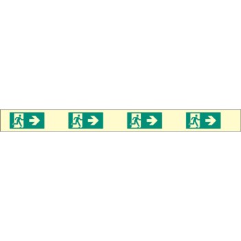 Fire Exit Marking Strip - Right - Photoluminescent
