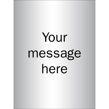 Custom - Brushed Aluminium Effect Sign - 150 x 200mm