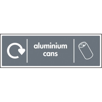 Aluminium Cans - WRAP Recycling Sign